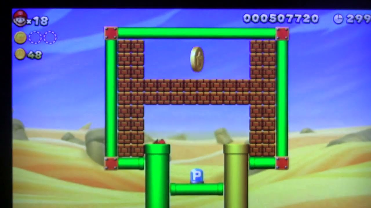 ⭐MU2-1 New Super Mario Bros. U【Star Coins Guide】Stone‑Eye Stroll – Perfect No‑Damage Desert Run