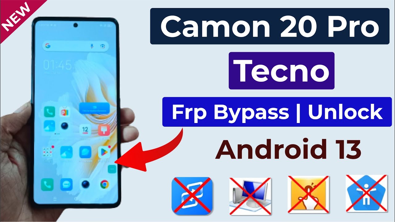 Tecno Camon 20 Pro (CK7n) Frp Bypass Android 13 | Bypass Google Account Camon 20 Pro Without PC