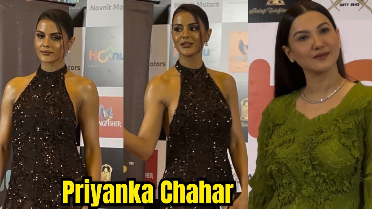 Priyanka Chahar Chaudhary Slays in Backless Designer Outfit at Ekta Kapoor Event | Gauahar Khan 