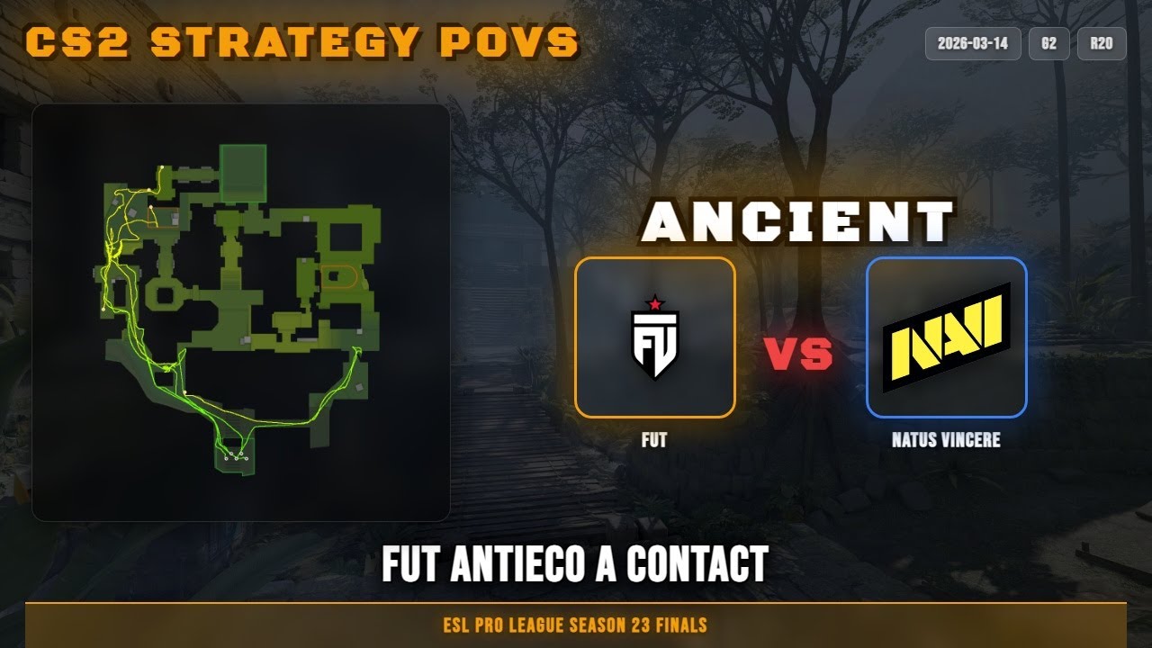 FUT AntiEco A Contact - Ancient G2R20 | FUT | ESL Pro League Season 23 Finals | CS2 POV Analysis