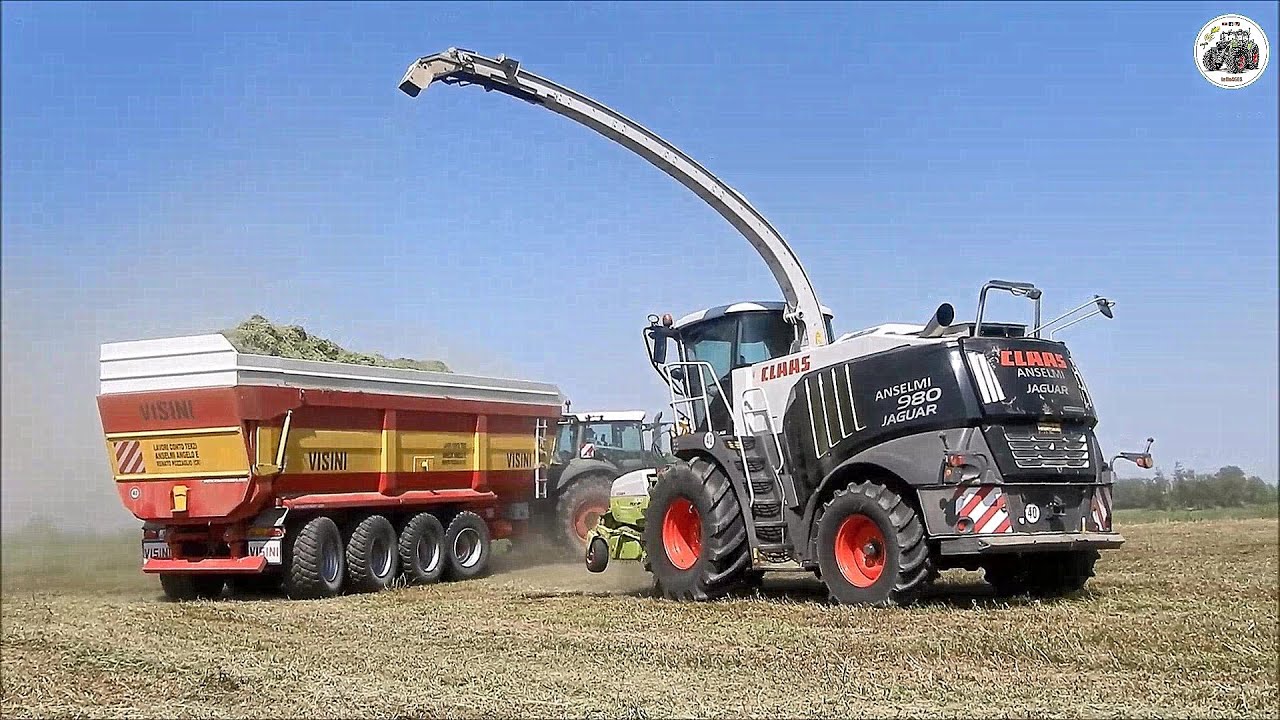 Claas Jaguar 980 (494) Black Edition & 2 Fendt 900 - ANSELMI - Trinciatura loietto 2022