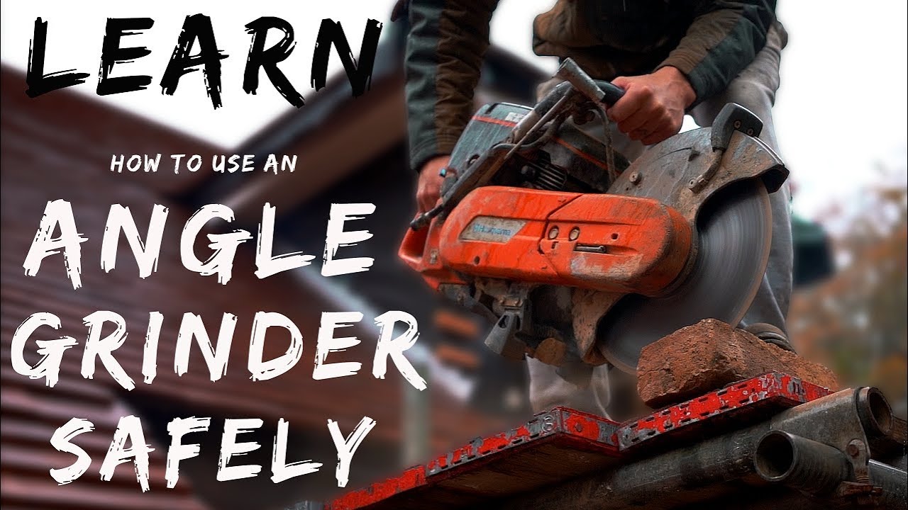 HOW TO USE AN ANGLE GRINDER  [Bricklaying for beginners e.p.8 ]