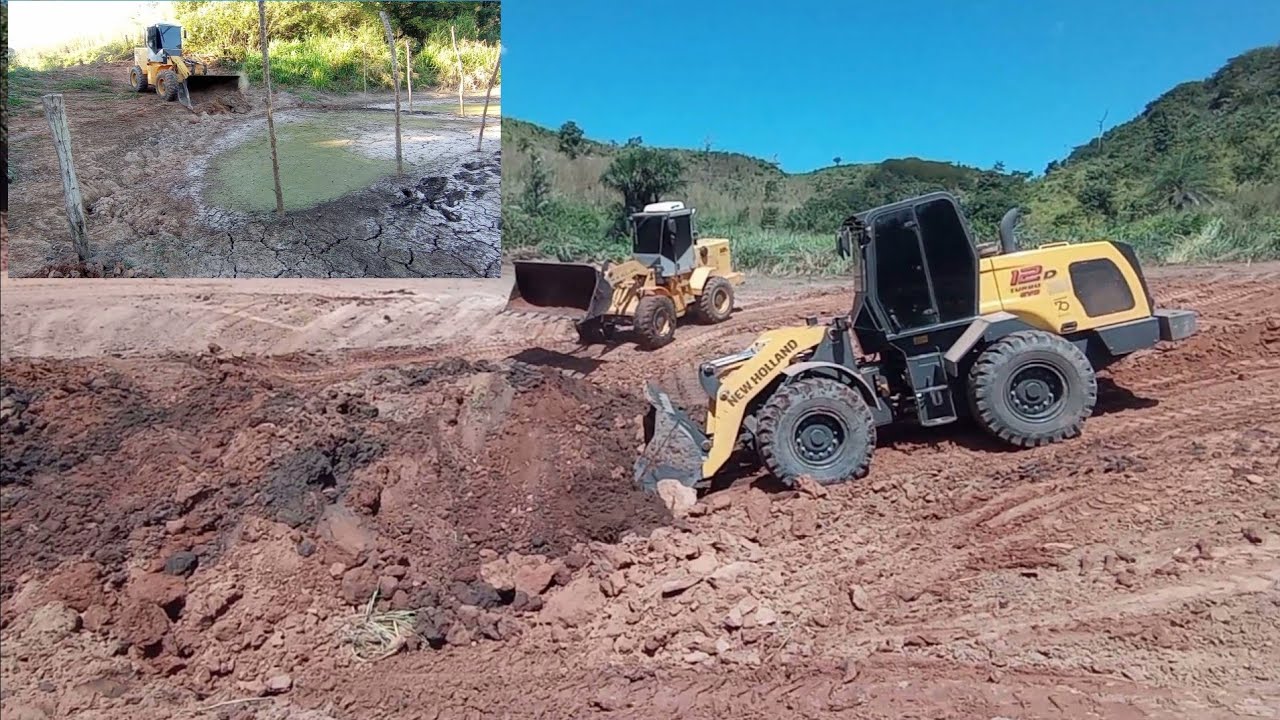 como limpar um açude com muita lama 12c e 12D EVO 😎🇧🇷🚜