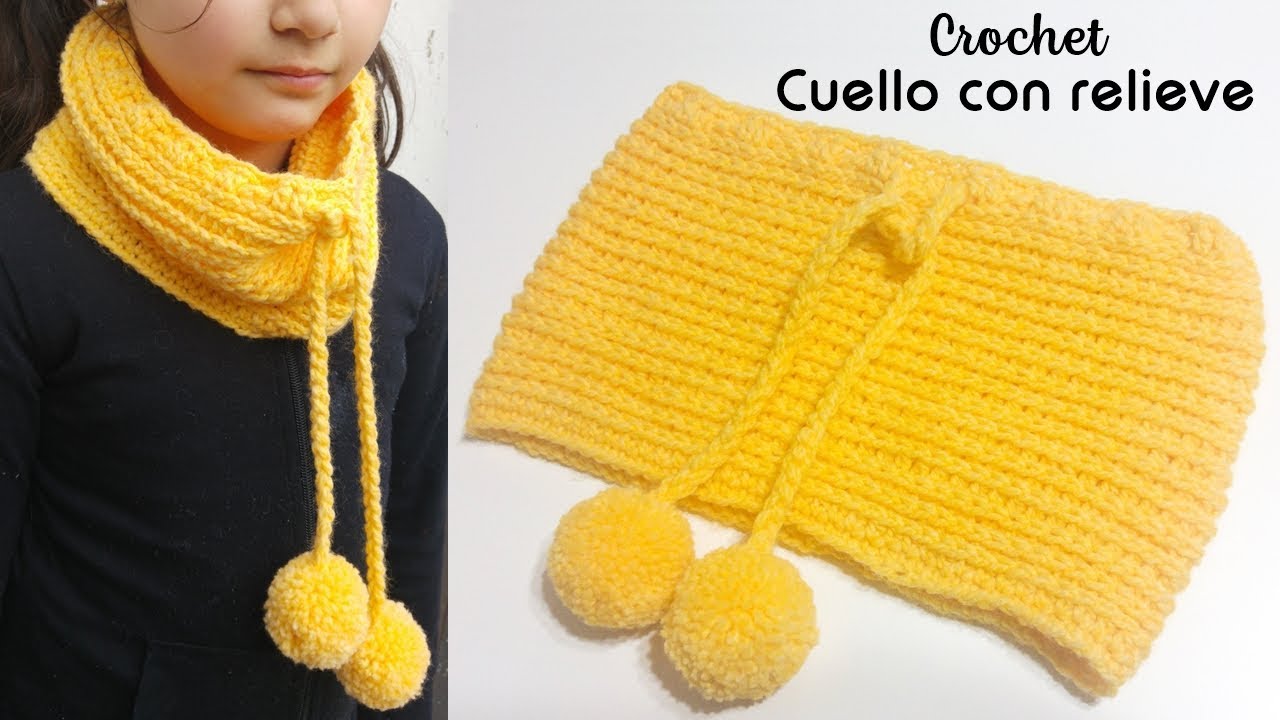 Cuello con relieve a crochet