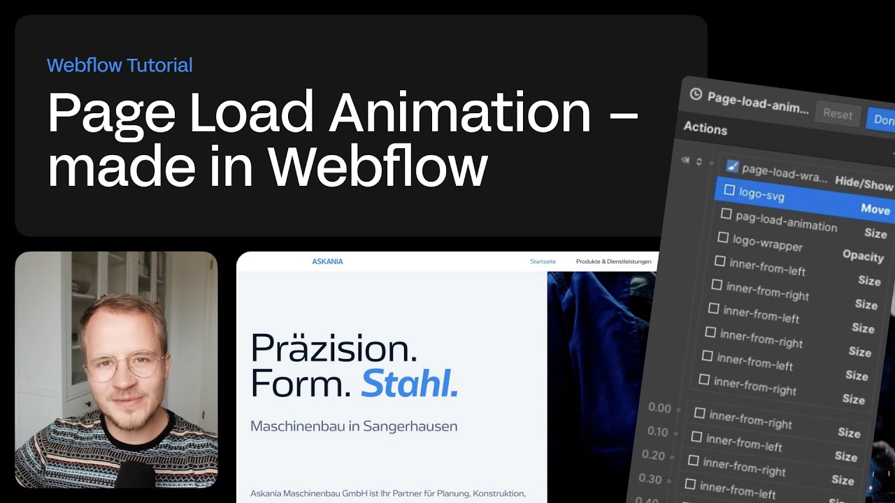 🚀 Fesselnder Website Einstieg mit einer geilen Page Load Animation - made in Webflow 🚀