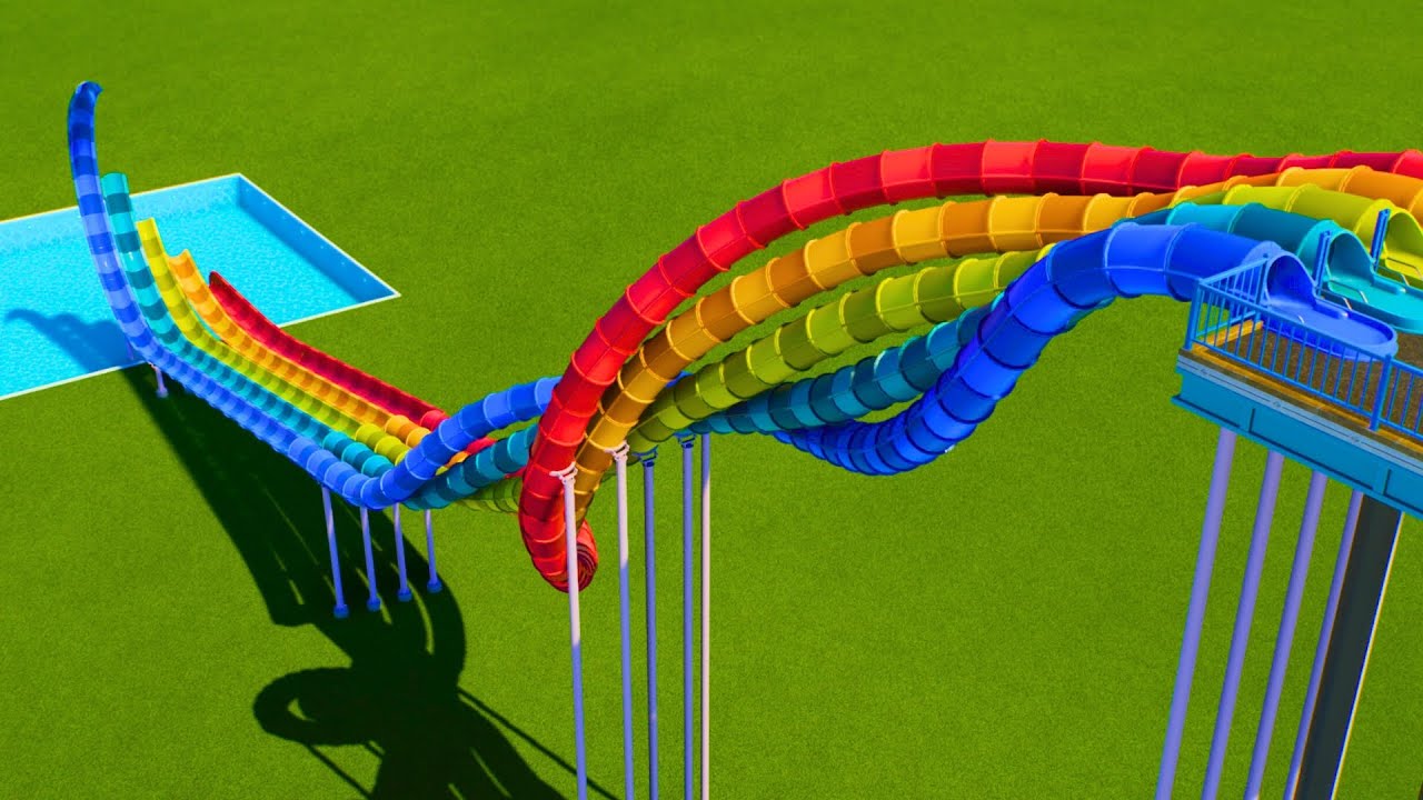 0% vs 180% Twister Water Slides Challenge - Planet Coaster 2
