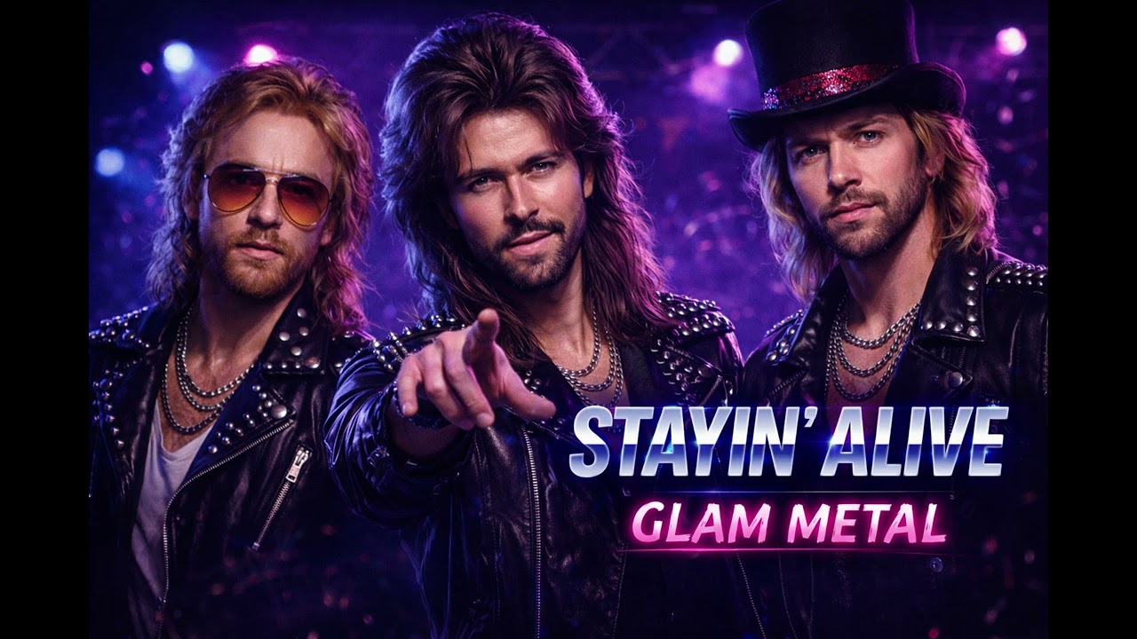 Stayin’ Alive – Glam Hard Rock Version 🔥