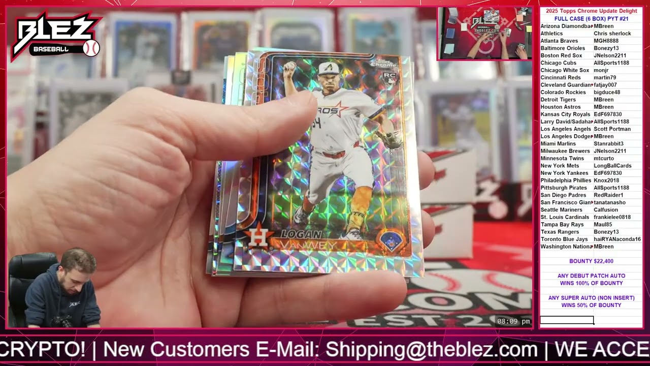 2025 Topps Chrome Update Delight FULL CASE BREAK Pick Your Team #21