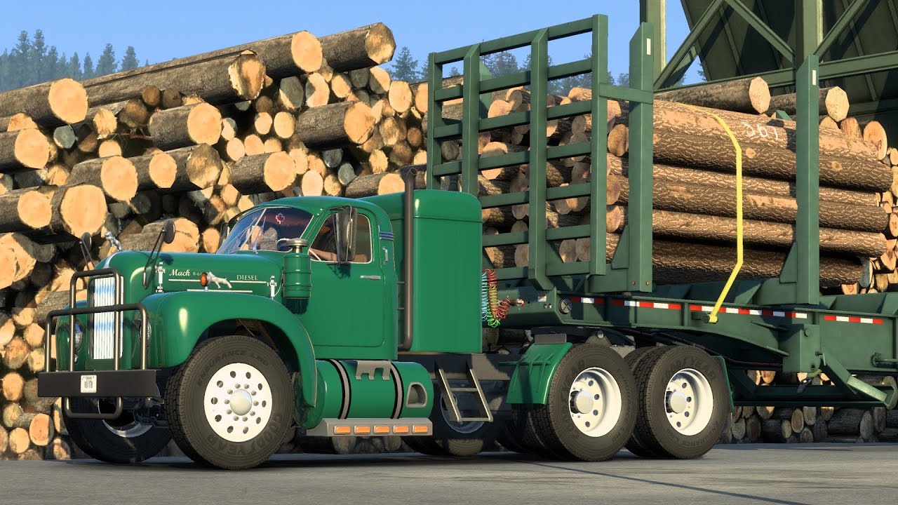 🌲Logging in Canada - Mack B series | American Truck Simulator