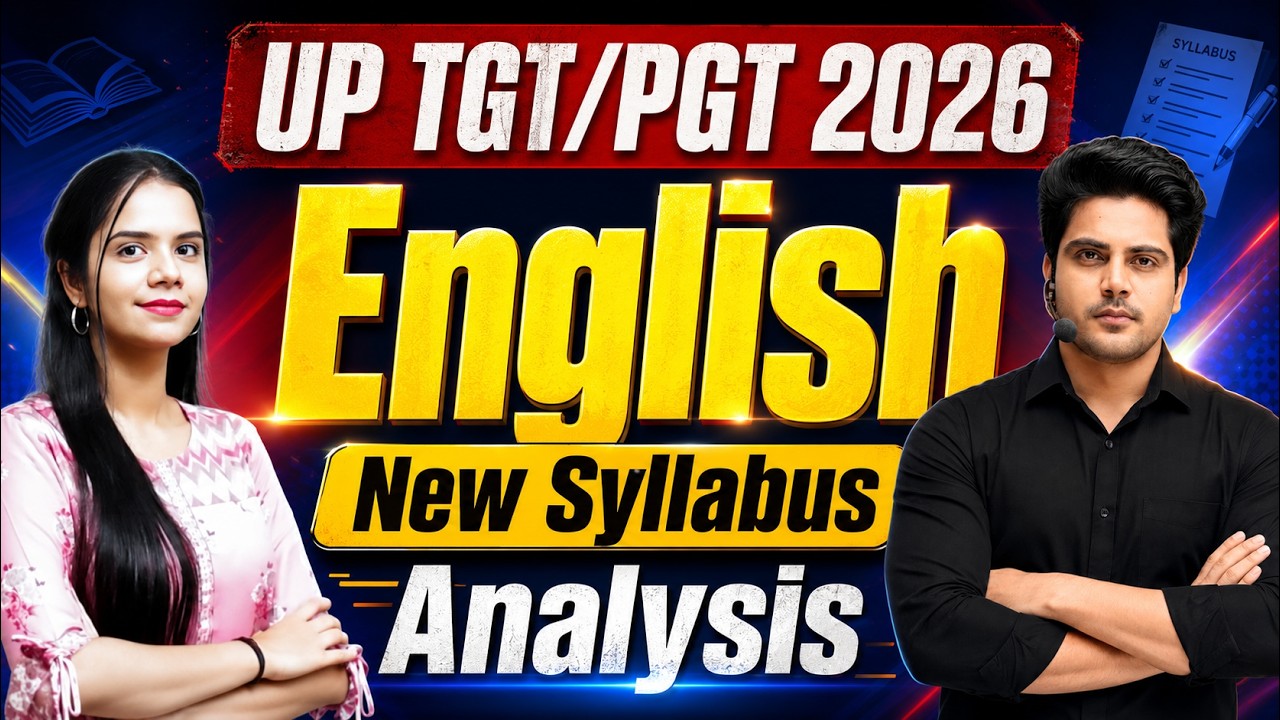 UP TGT/PGT 2026 English New Syllabus Analysis 🔥 by Sachin Academy live 11am | Nidhi Ma'am