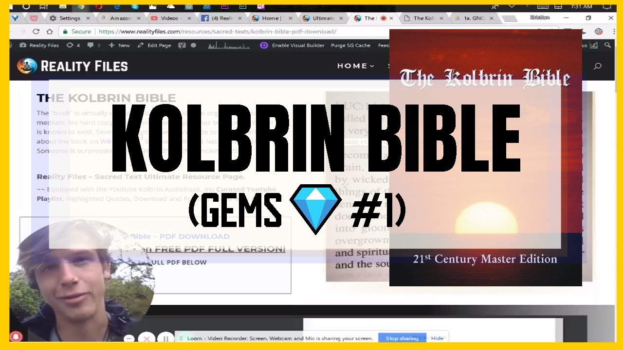 THE KOLBRIN BIBLE -Book of Wisdom 🔥 Awakening the Soul / Spiritual Gnosis (Gems SACRED TEXTS #1)