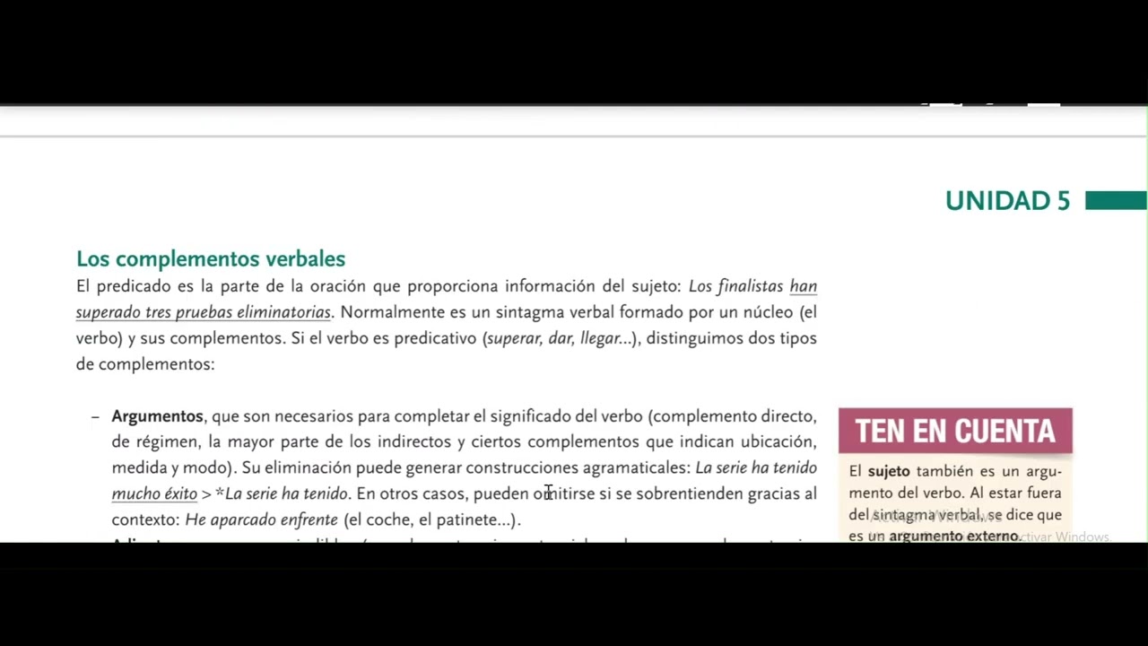 Actividades Sujeto, Argumentos CD CI Resueltas