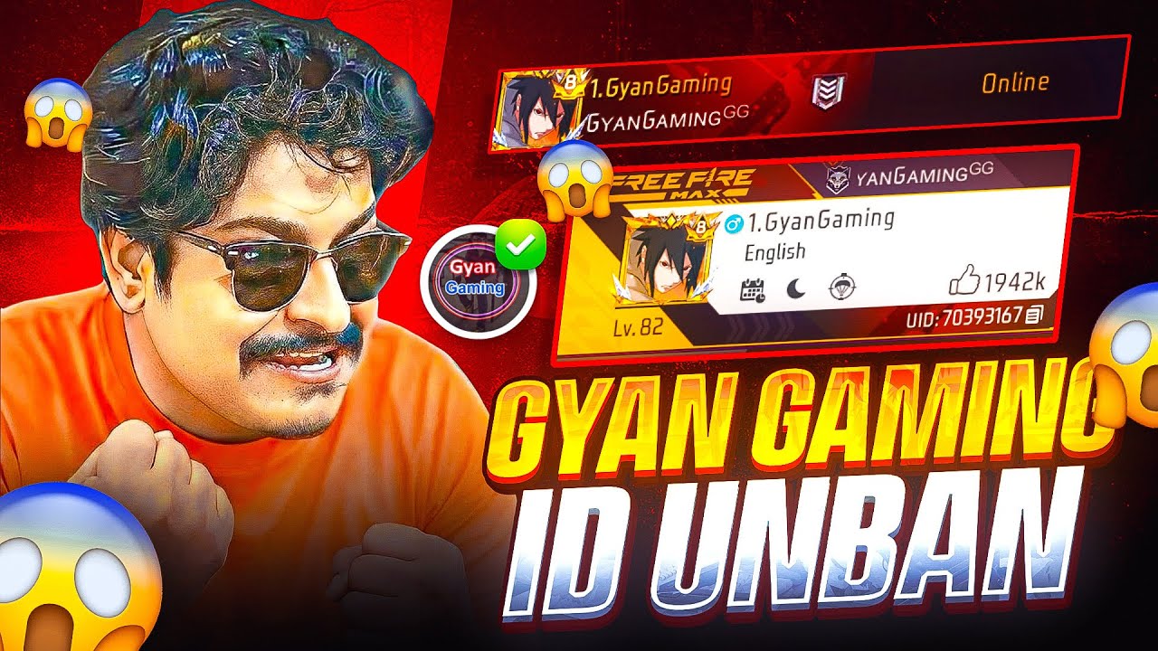 @GyanGaming ID UNBAN REASON 😱| Gyan gaming free fire unban reason | We R Gamers