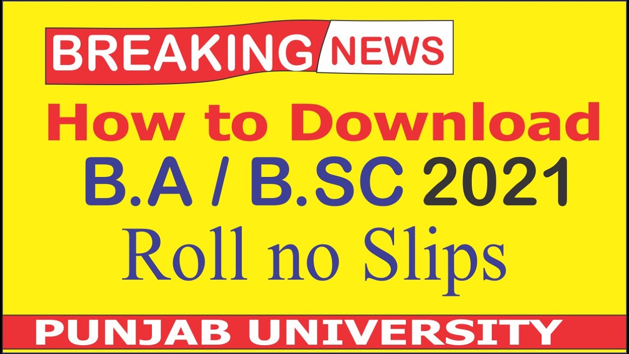 How to Download ADP BA BSC Roll number slips | Associate Degree BA BSC Final Examination 2021