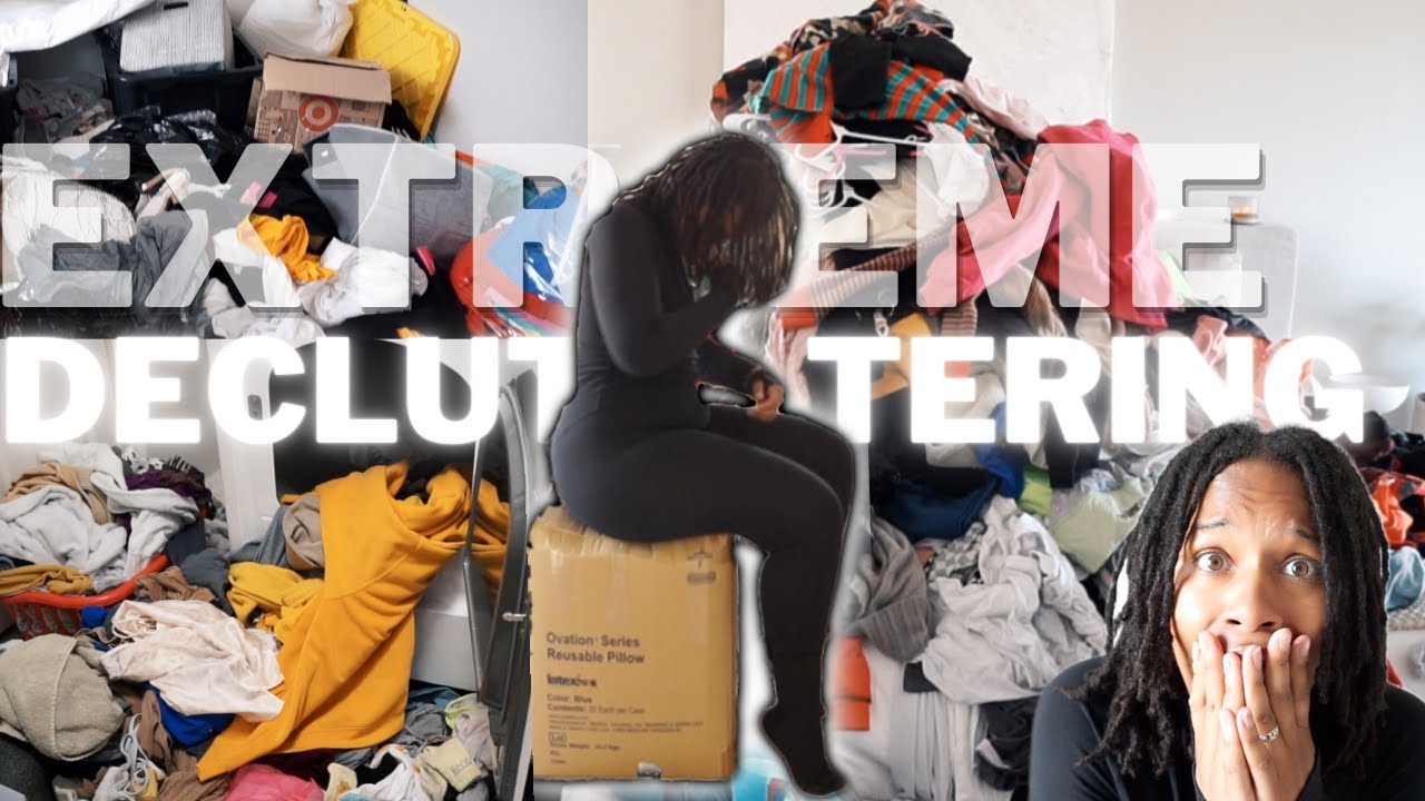 EXTREME DECLUTTER WITH ME | KONMARI METHOD | CLOSET CLEAN OUT | NEW HOME SERIES EP 1 