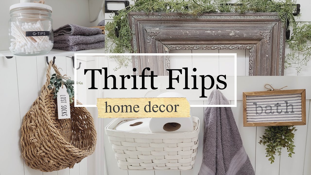 THRIFT FLIPS • Embellishing Thrifted Home Decor • Bathroom Accessories • Hanging Baskets • Painting