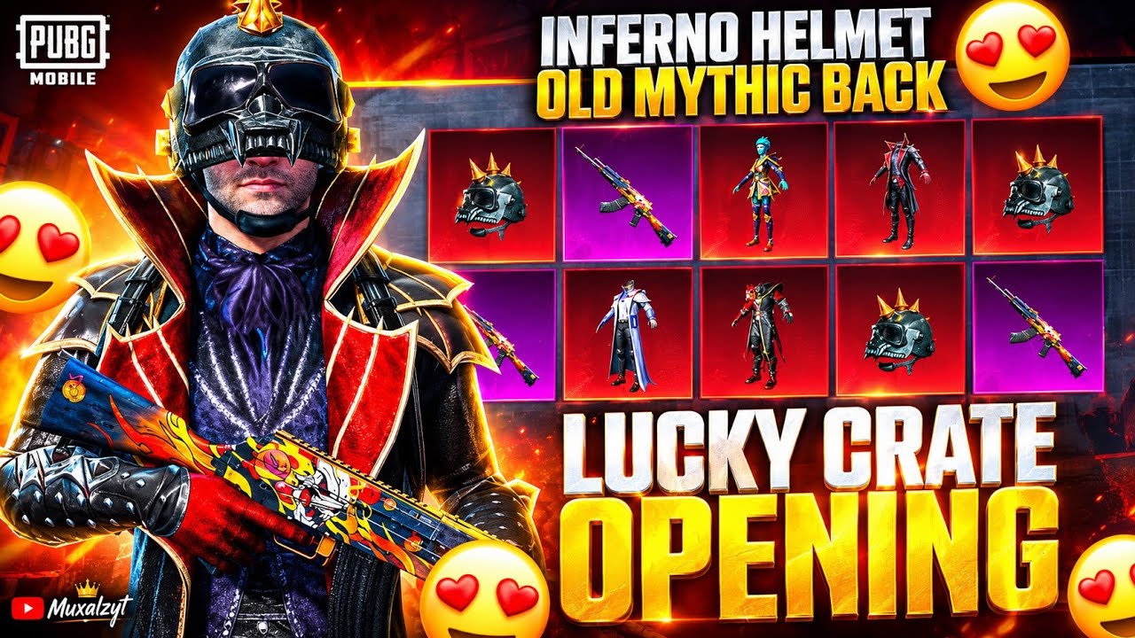 AKM HELLFIRE + INFERNO HELMET LUCKY CRATE OPENING 💀🔥