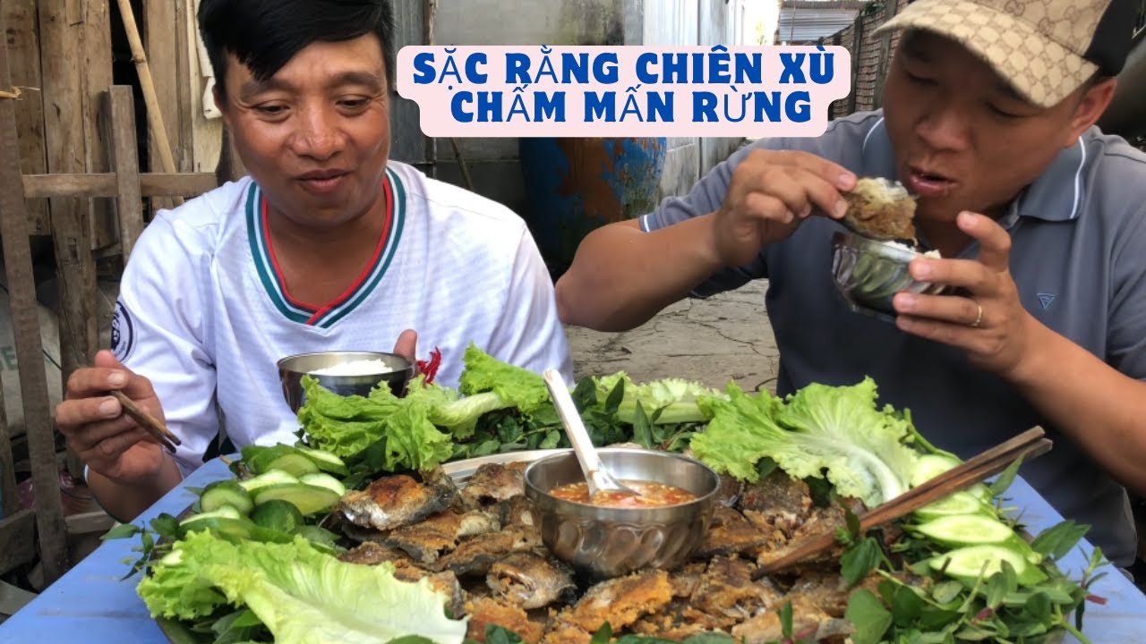 kéo cá sặc rằng đem về chiên tươi chấm mấm rừng siêu cay an cơm ngon hết sẩy #mientay95vlog