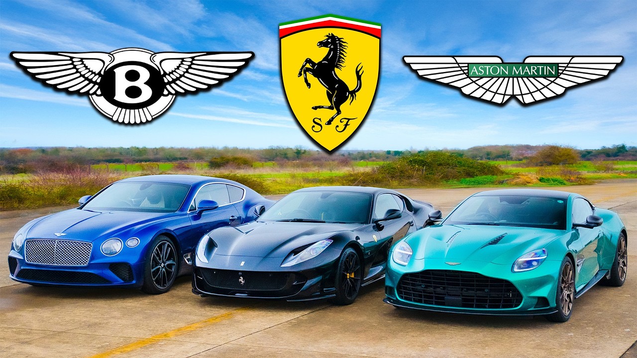 Aston Martin Vanquish v Ferrari 812 v Bentley GT Speed: WYŚCIG