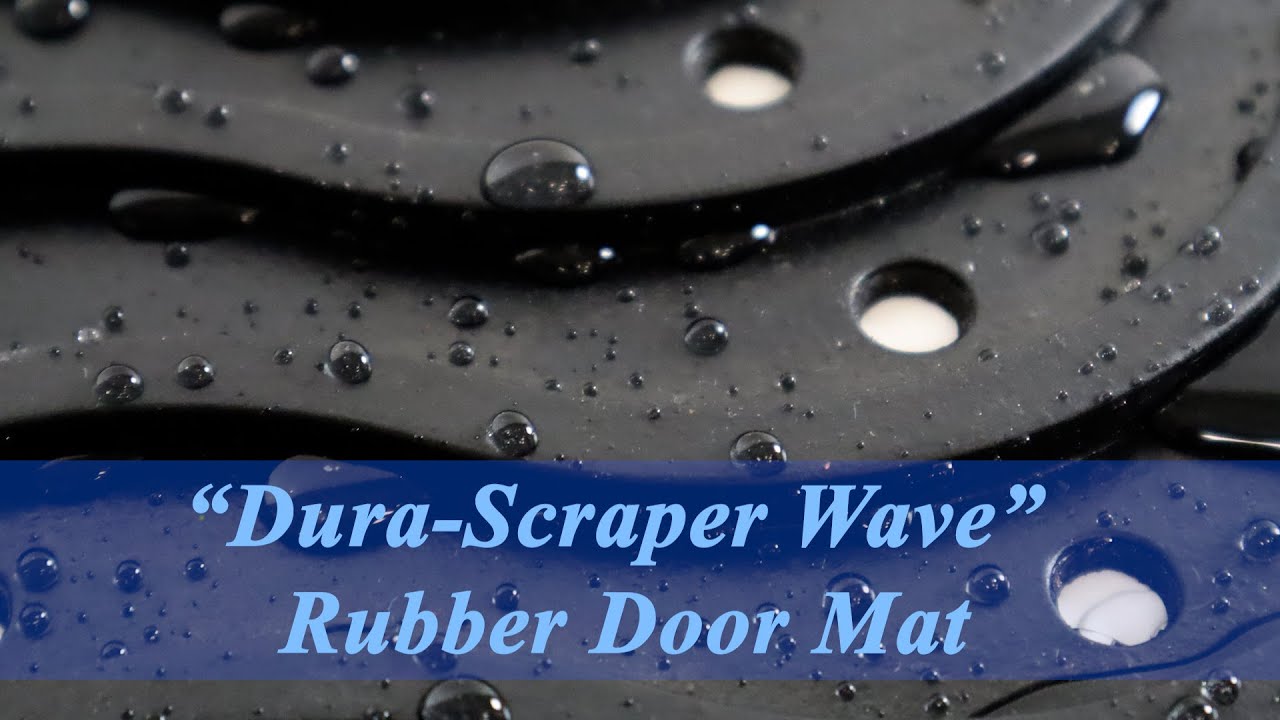 &ldquo;Dura-Scraper Wave&rdquo; Rubber Door Mat