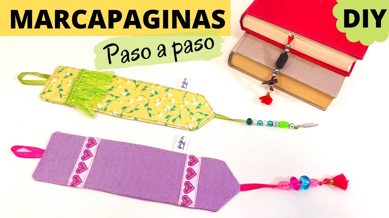 COMO HACER UN MARCAPAGINAS DE TELA PASO A PASO | Yuyis Creations