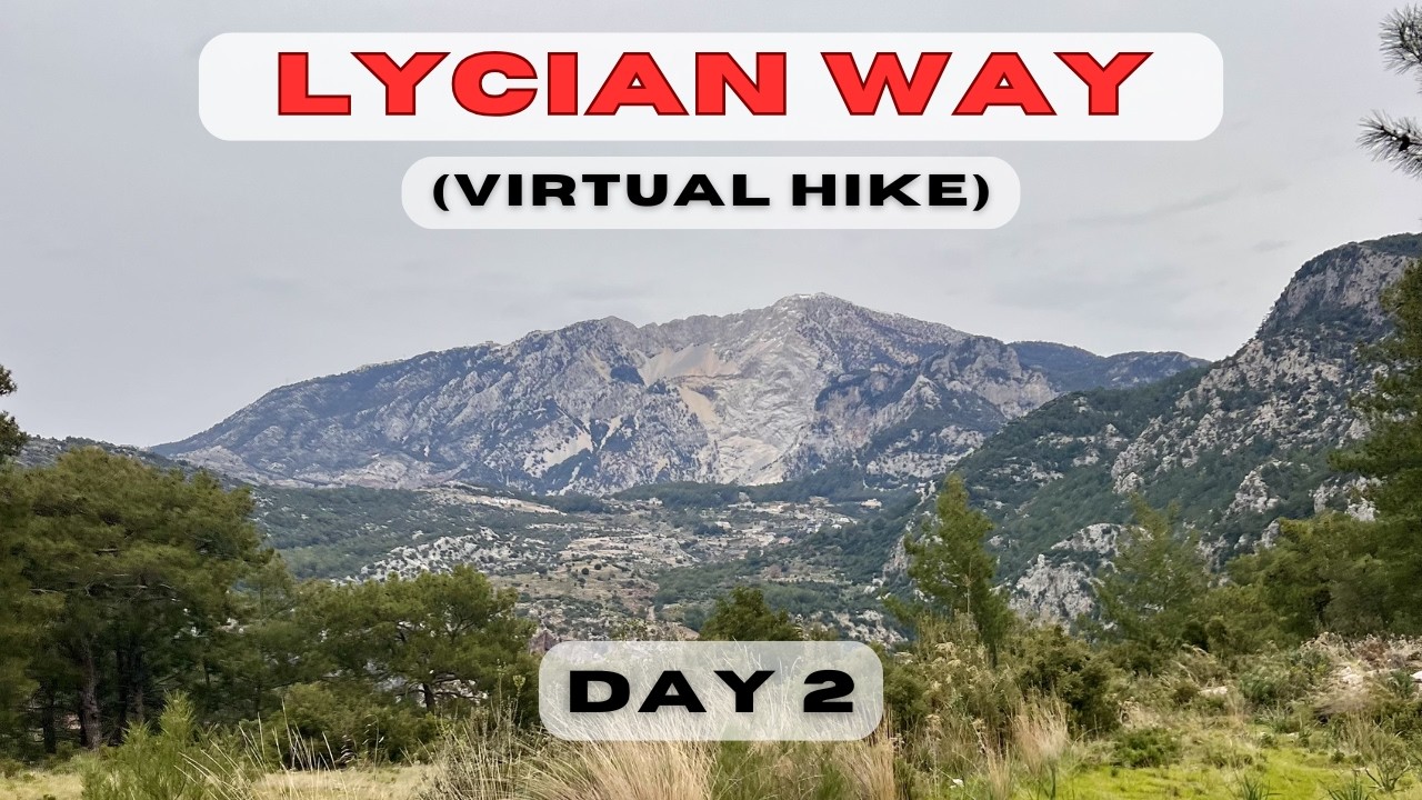 Day 2: Lycian Way (Likya Yolu) - Cloudy Hiking Day in Turkey (silent virtual hike in 4k)