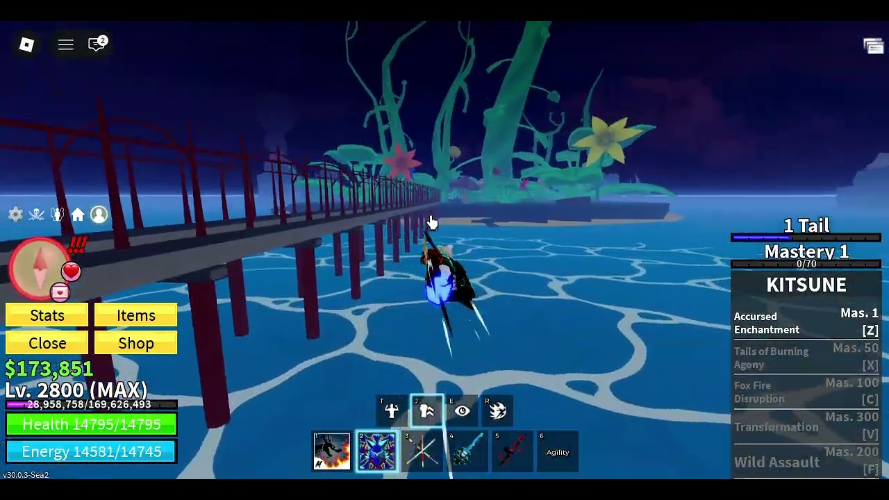 eating kitsune fruit !!!!!! in (bloxfruit)