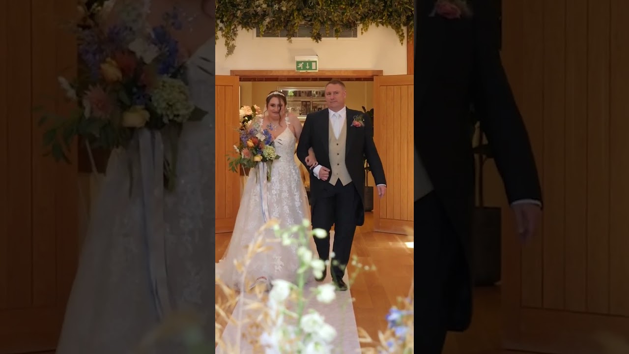 Bride Walks Down The Aisle