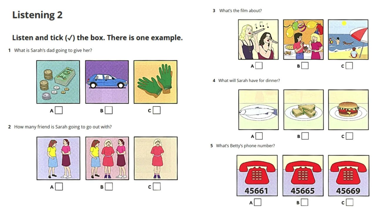 A2 English Listening Practice Test | P5 