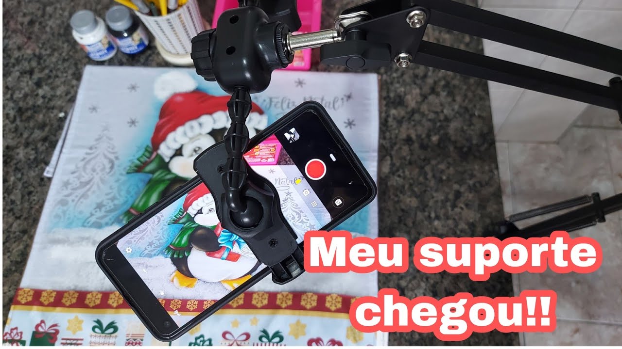 Comprei meu tão sonhado suporte!! Suporte para gravar video com celular, barato e prático