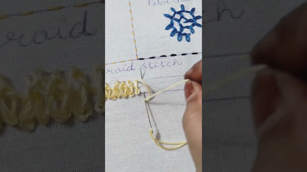 Braid stitch, 🧶 Chain stitch family, Hand Made, Hand embroidery stitches tutorial 🪡⭐✨#aesthetic #art