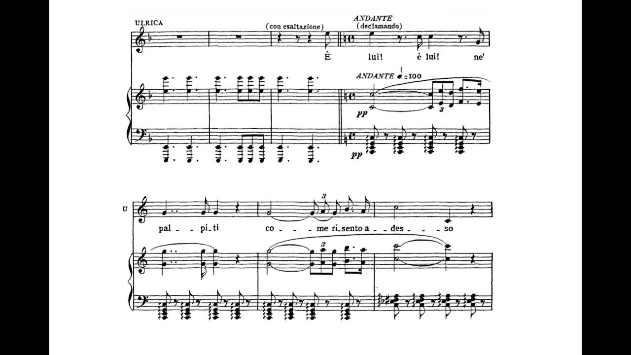 Re dell'abisso affrettati (Un Ballo in Maschera - G. Verdi) Score Animation