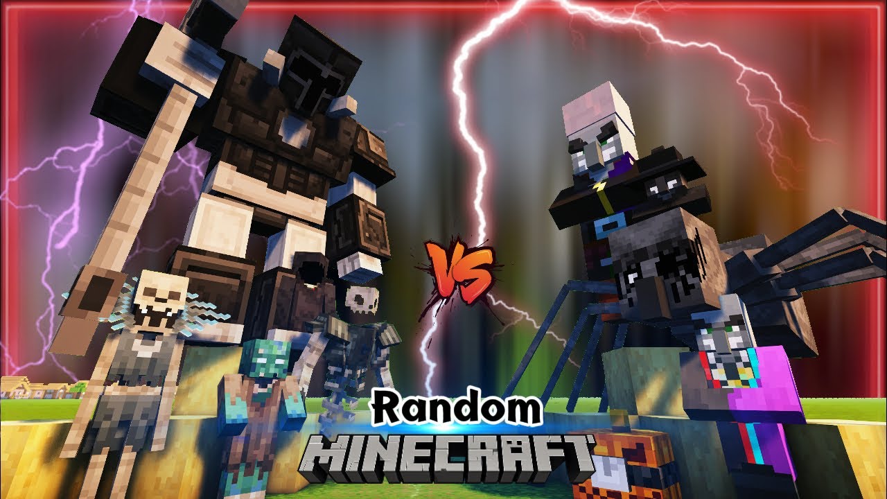 Random battle: EEEAB's Mobs vs  Illage and Spillage Respillaged | Minecraft Mob Battle