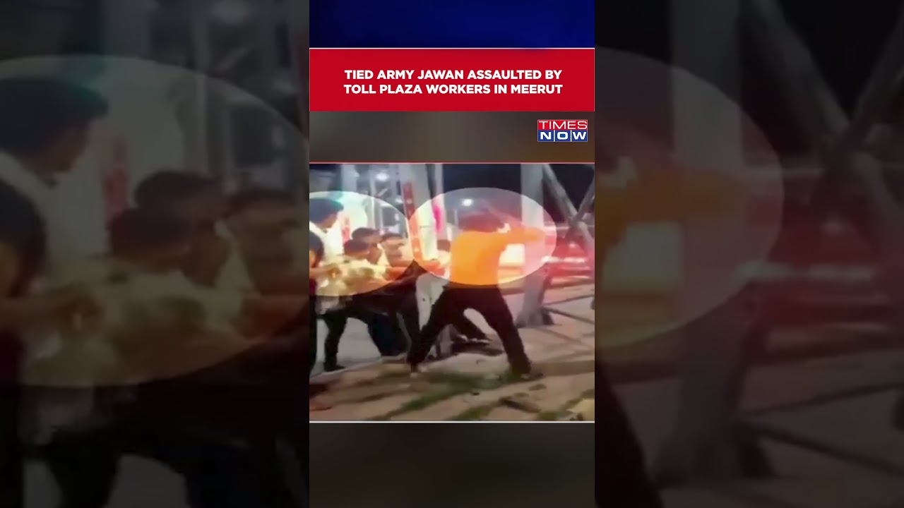 Shocker On Cam: Army Jawan Tied To Pole, Assaulted By Toll Plaza Workers In U.P&rsquo;s Meerut #shorts