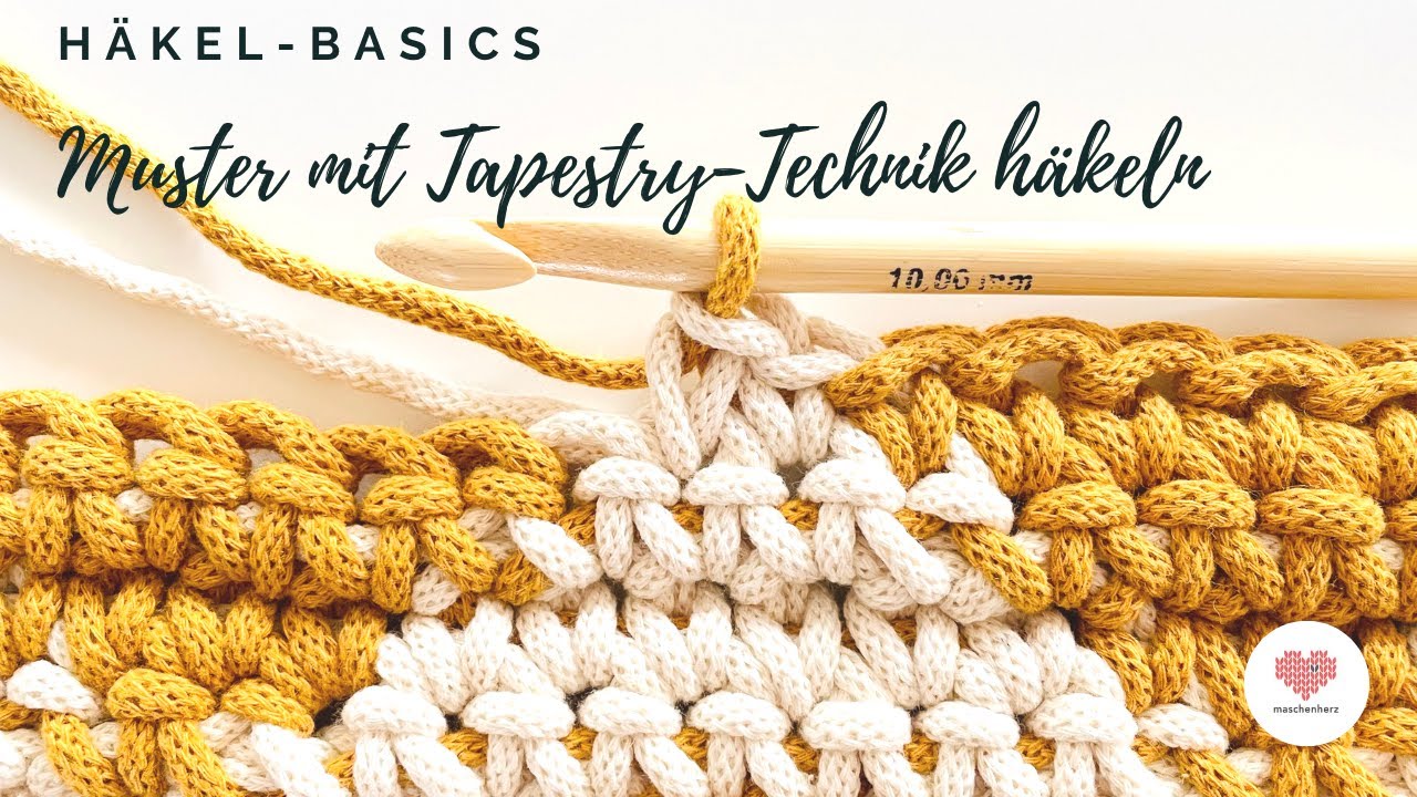 Häkel Basics - Tapestry Technik - mehrfarbige Muster häkeln