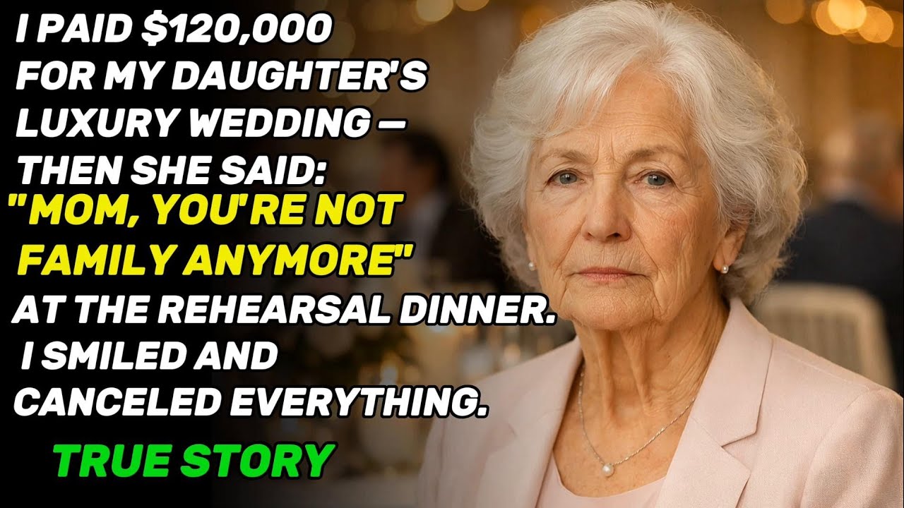 I Paid $120,000 for Her Wedding — Then She Said “You’re Not My Family”
