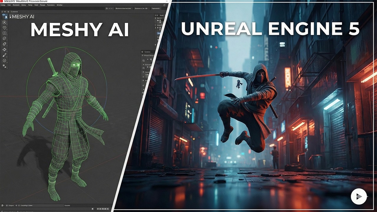 Meshy AI to Unreal Engine Workflow! (Skip Retargeting Time Saver)