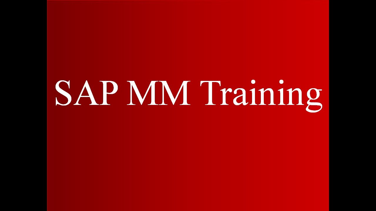 SAP ECC MM Training - Introduction to ERP and SAP MM (Video 1) | SAP MM Material Management