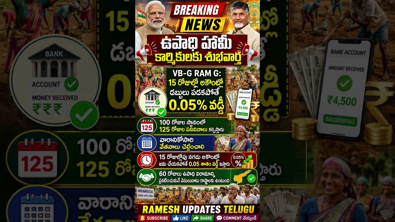 VB-G RAM G Latest Update 2026| MGNREGA Workers Salary Update| NREGA Latest News#nrega#vbgramg#modi