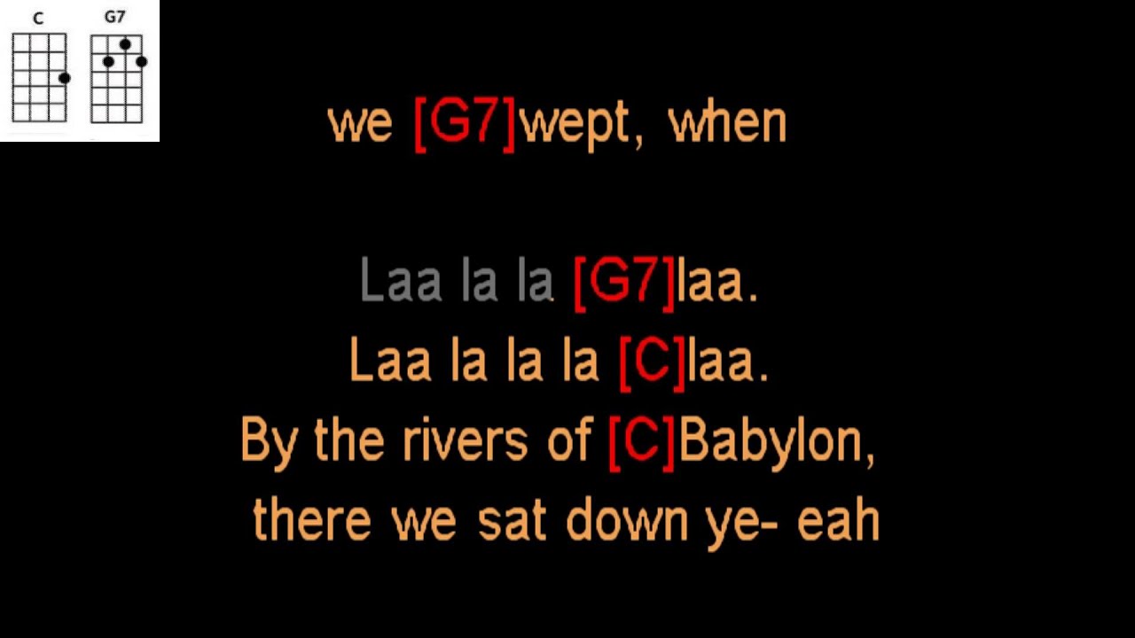 Rivers of Babylon by Boney M Ukulele Play Along.