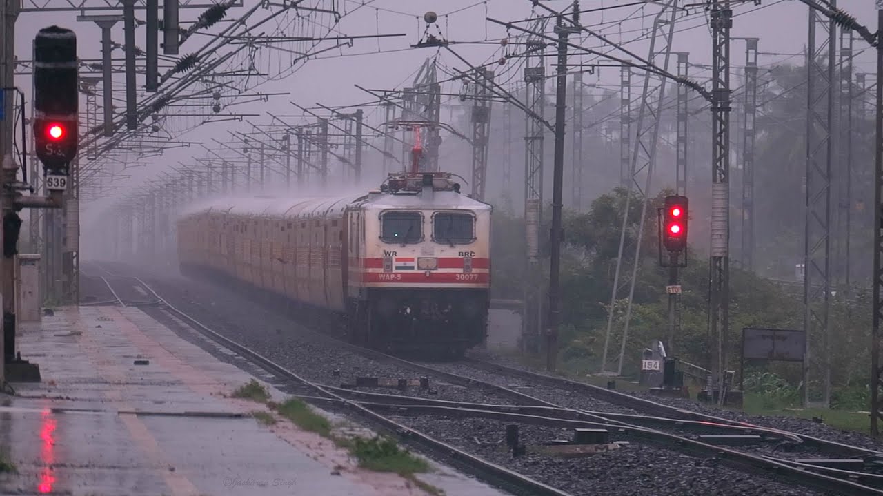 Monsoon Mania 2024 Part-2 || Back To Back 130 KMPH Trains Storming Through Heavy Showers !!!