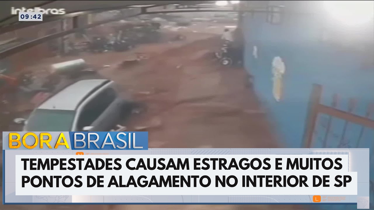 Tempestades causam destruição no interior de SP