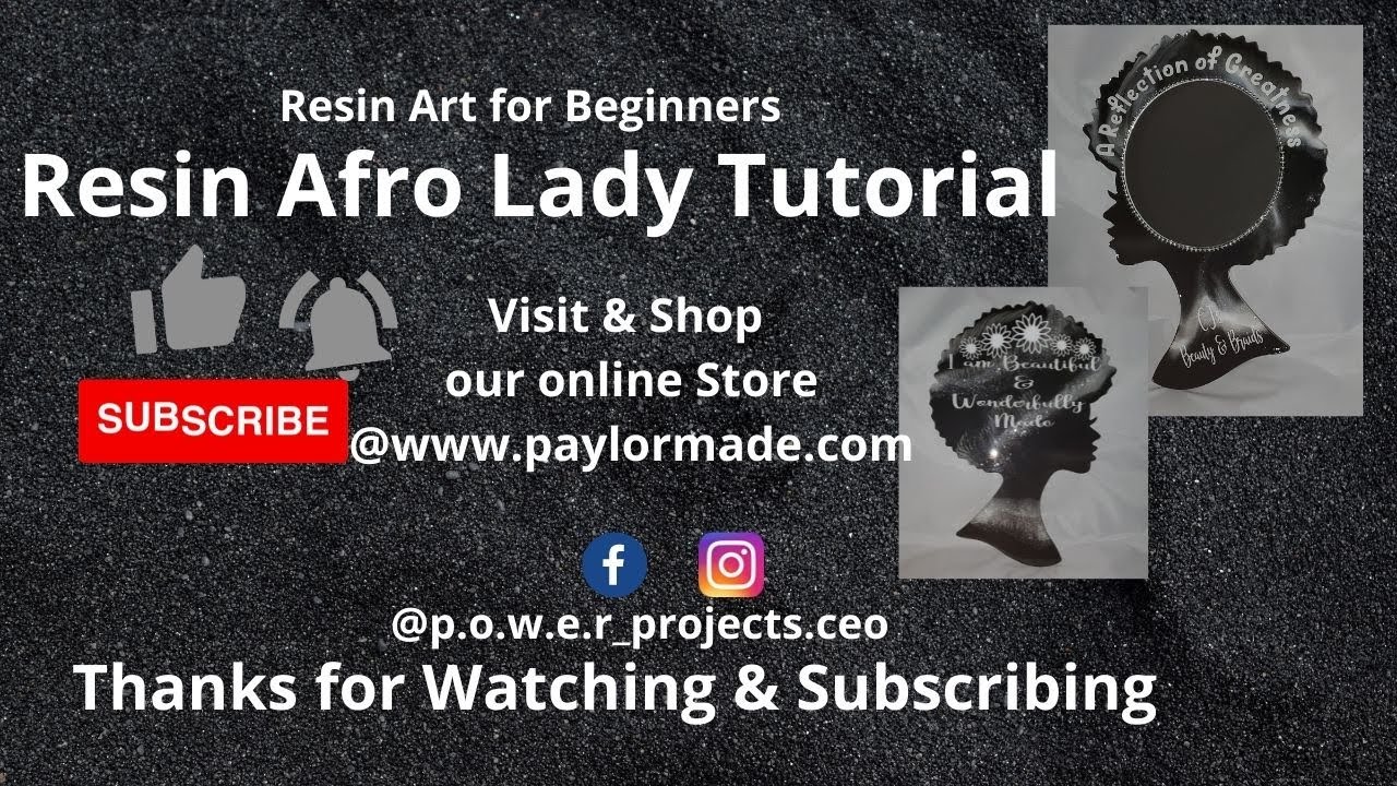 Resin Art for Beginners. Resin Afro Lady Tutorial