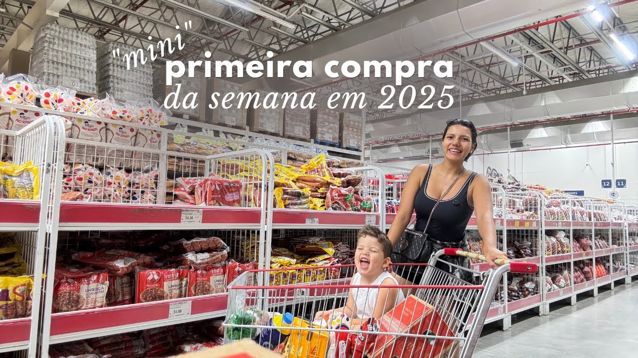 Primeira Compra no supermercado de 2025 no Atacadista 🛒 e Rotina de Casa nas férias escolares 📚