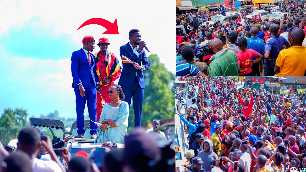 Bobi Wine Shuts Down Ishaka–Bushenyi! Massive Crowds Flood Streets Chanting Freedom Songs