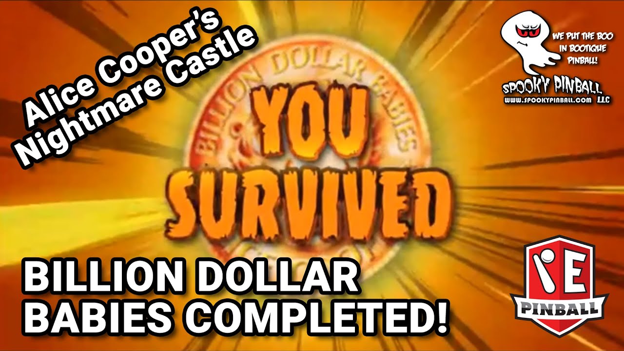 ACNC Billion Dollar Babies Completed!  Spooky Pinball's Alice Cooper's Nightmare Castle Wizard Mode
