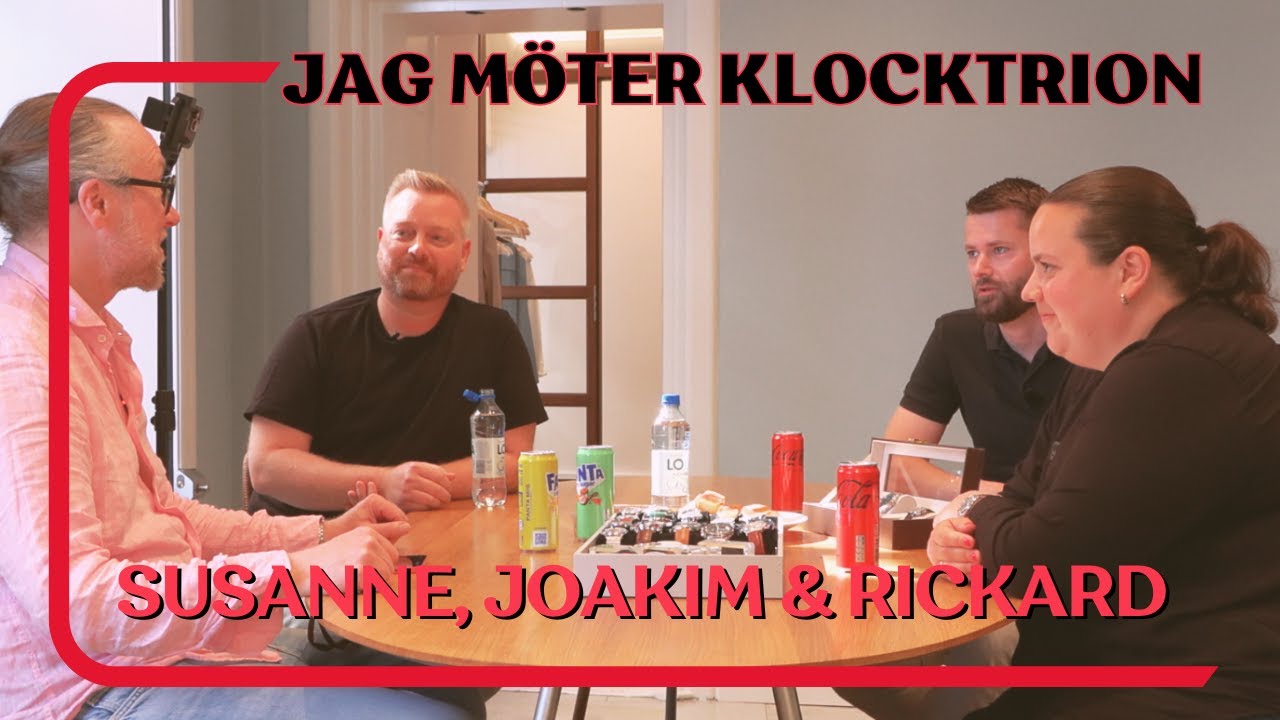 Jag m&ouml;ter Susanne, Joakim & Rickard och snackar klockor