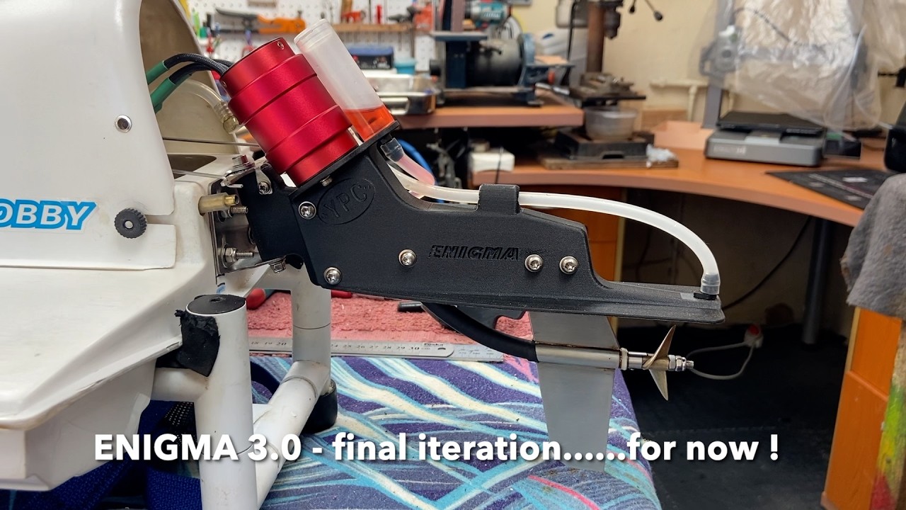 Электромотор YPC Fast Electric rc Outboard - новая подвесная модель ENIGMA 3.0 Fe.