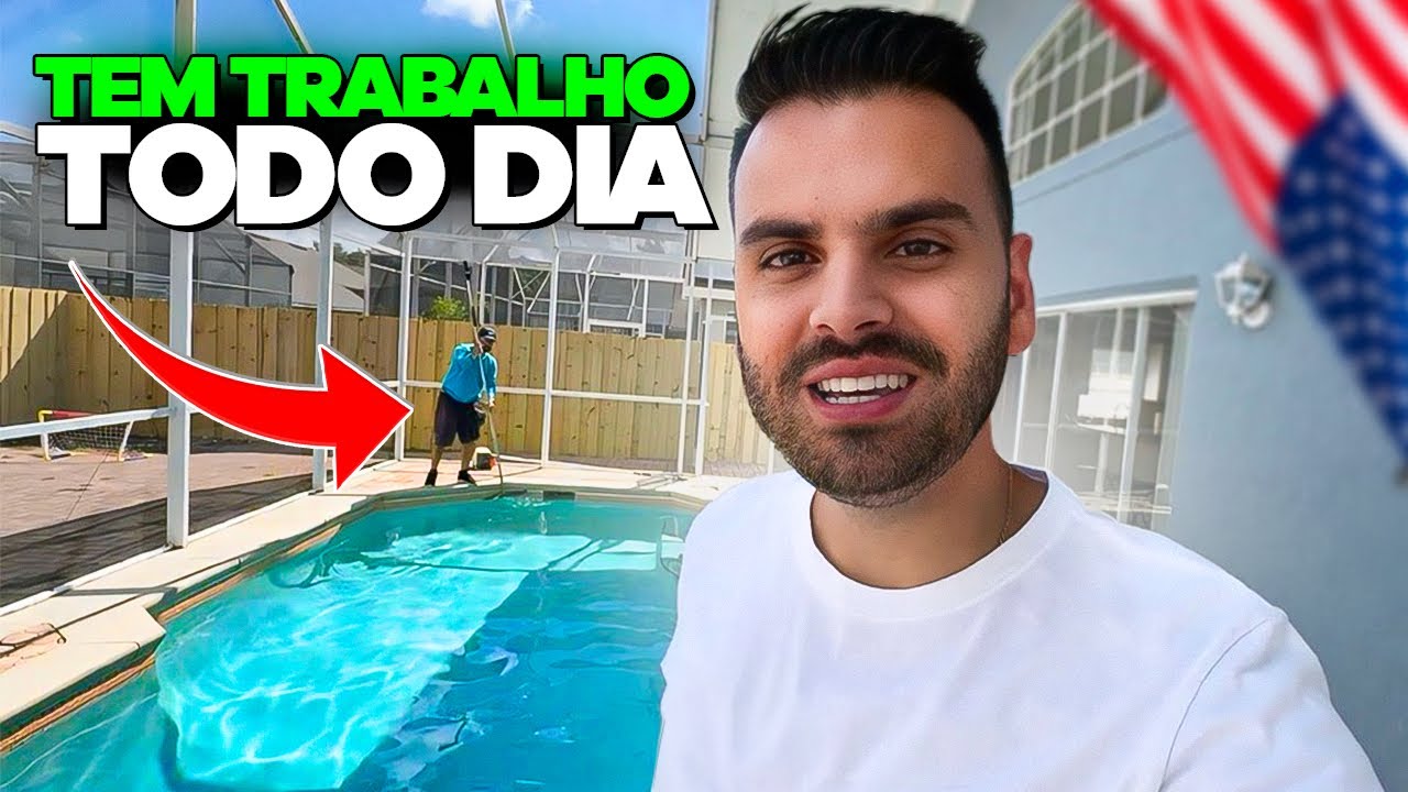 SALÁRIO DE PISCINEIRO NA FLÓRIDA - DINHEIRO NA MÃO TODO DIA