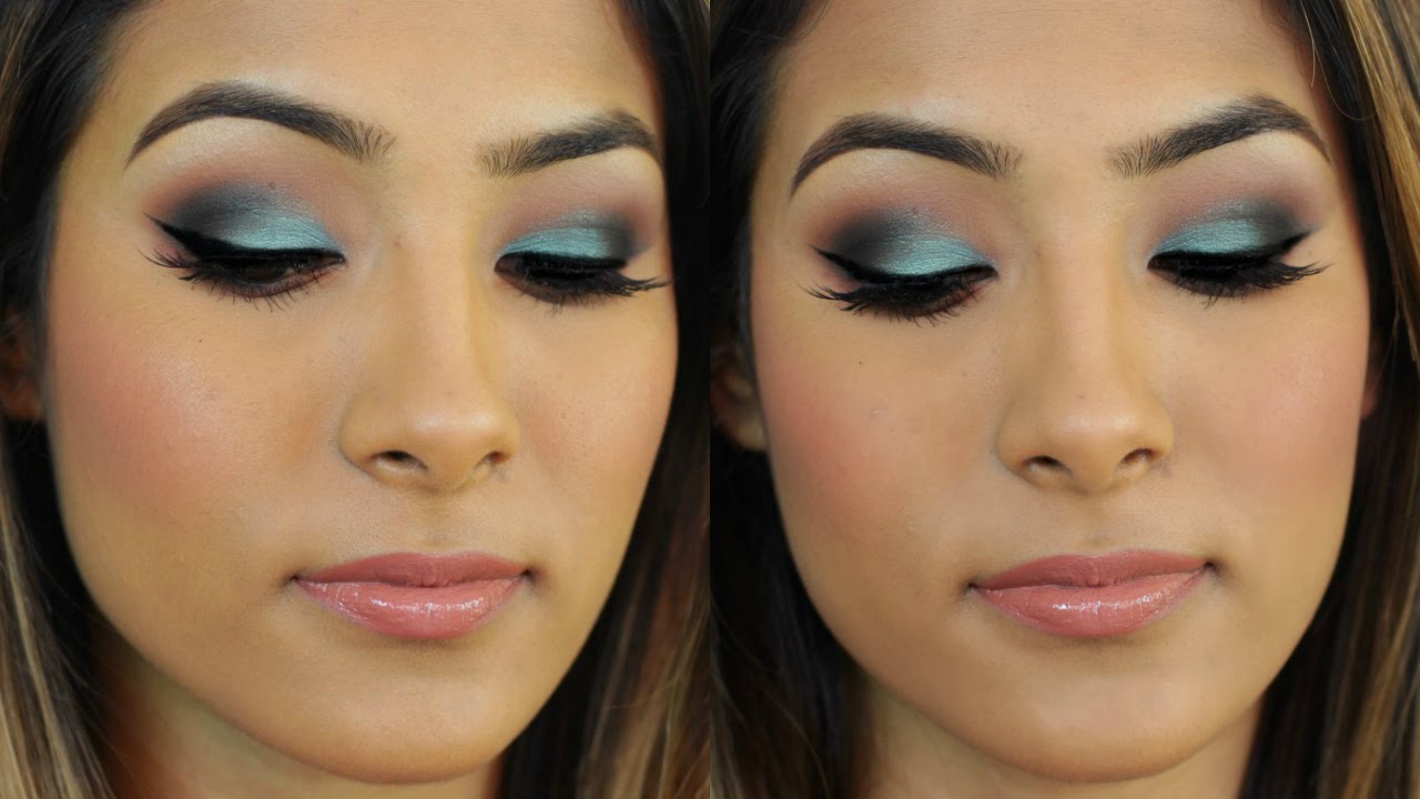 Teal eyeshadow tutorial ||using M.U.G eyeshadows